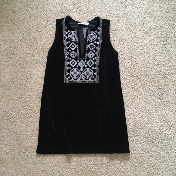 Abercrombie & Fitch Black Velvet Dress M NEW - Picture 2 of 4